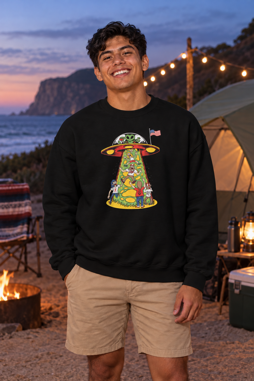 Cajé Abduction Crewneck Sweatshirt - Black