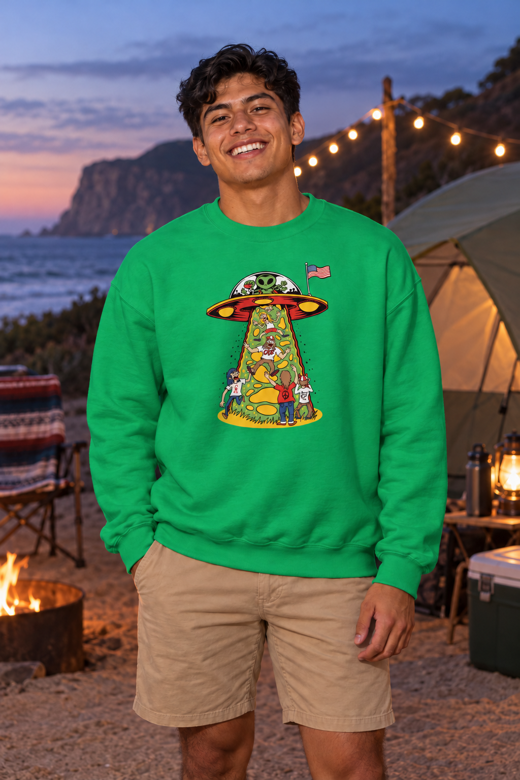 Cajé Abduction Crewneck Sweatshirt - Irish Green