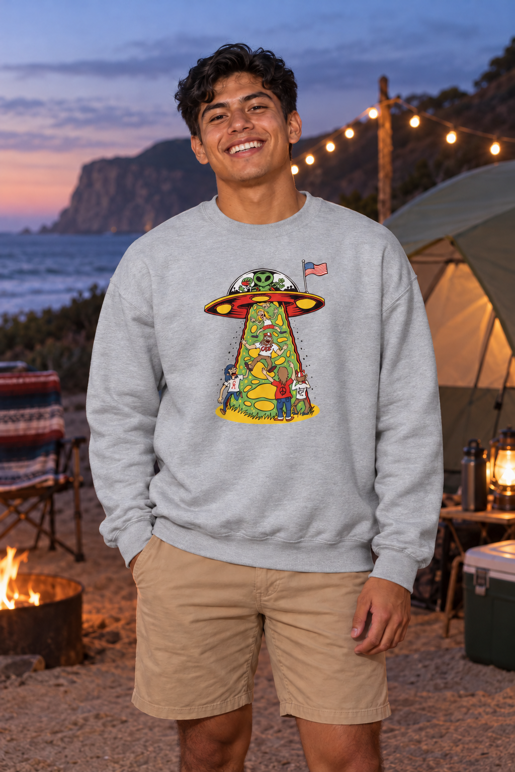 Cajé Abduction Crewneck Sweatshirt - Sport Grey