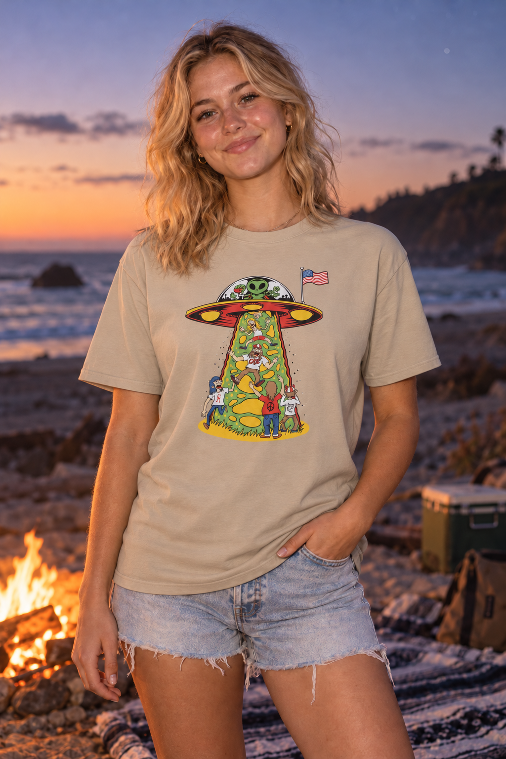 Cajé Abduction T-Shirt - Sand