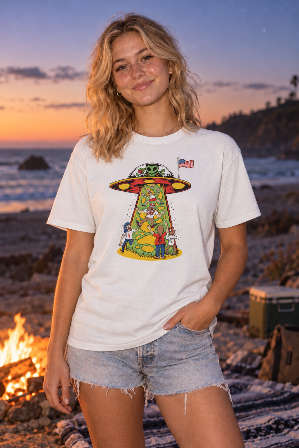 Cajé Abduction T-Shirt - White