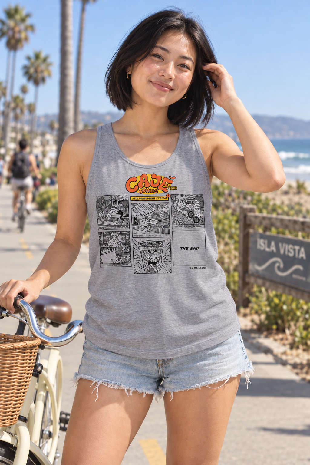 Cajé Comics #1 Tank Top - Athletic Heather