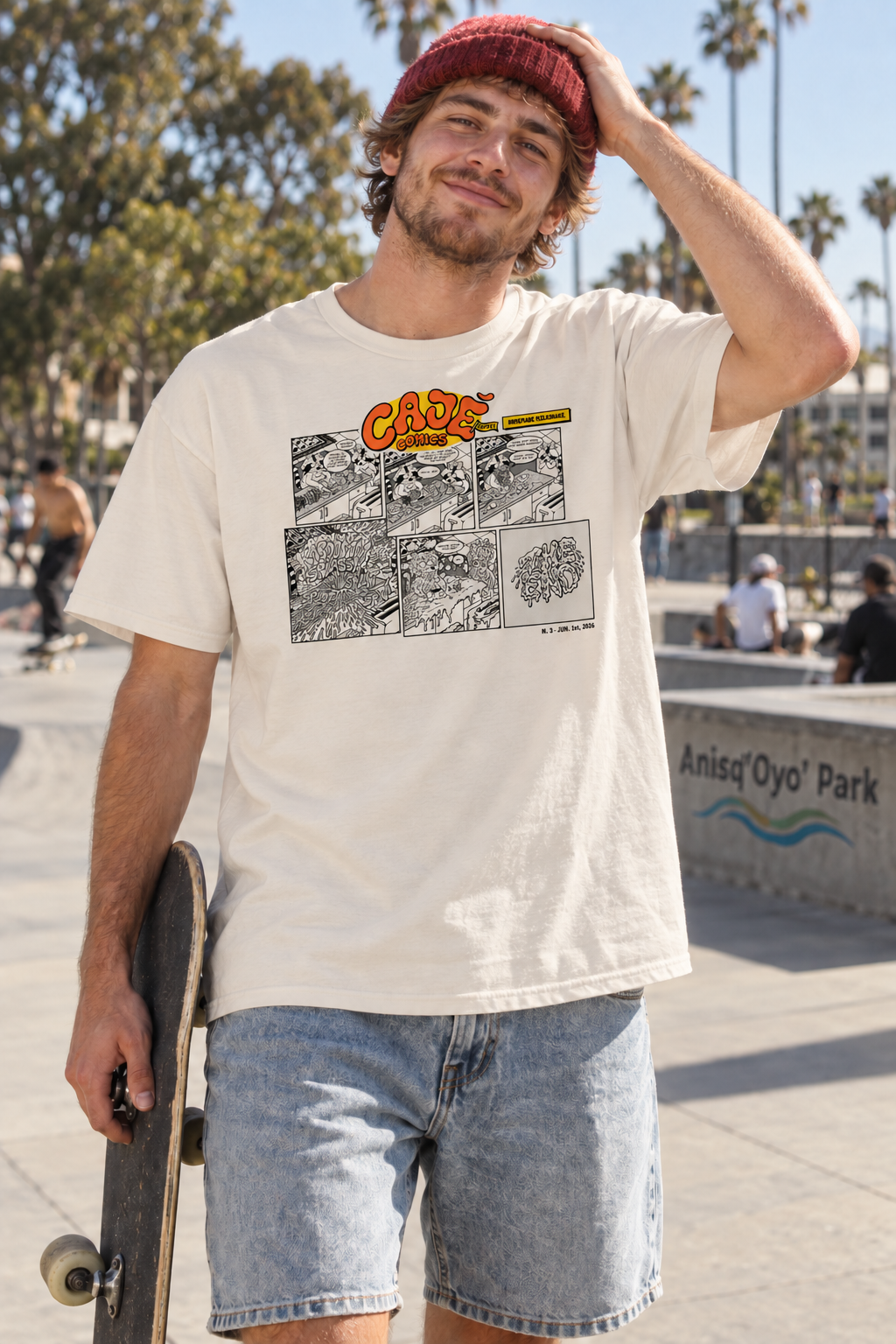 Cajé Comics #3 T-Shirt - Natural