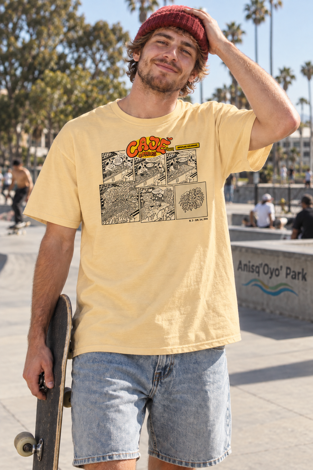 Cajé Comics #3 T-Shirt - Yellow Haze