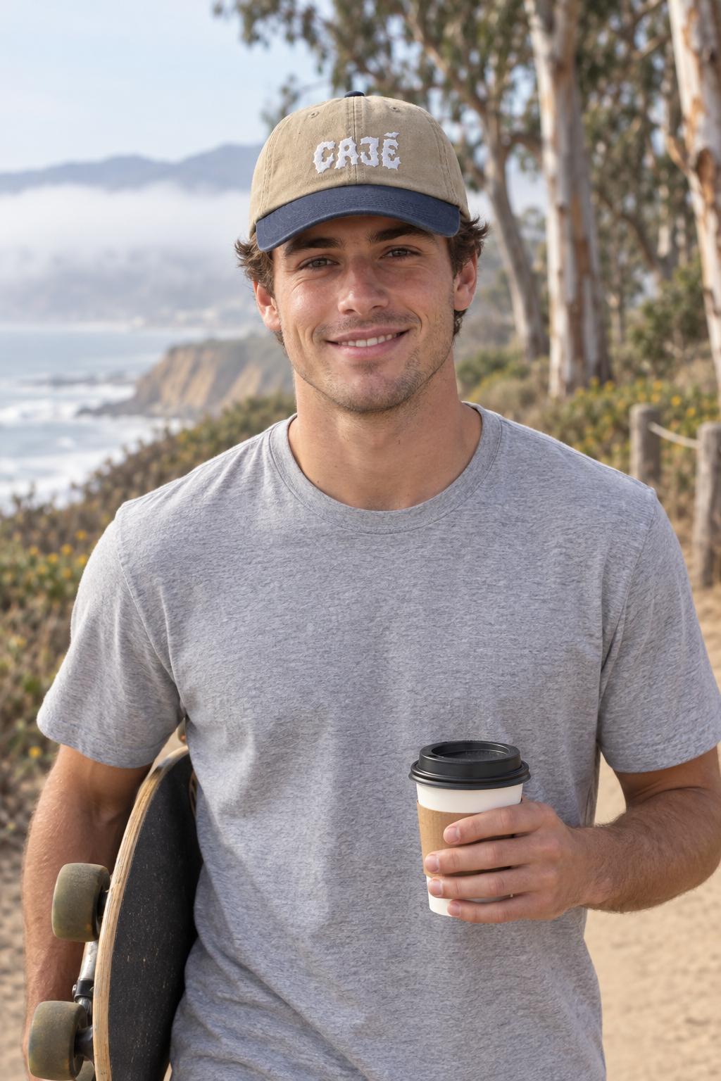 Cajé Dad Hat - Navy/Khaki - lifestyle
