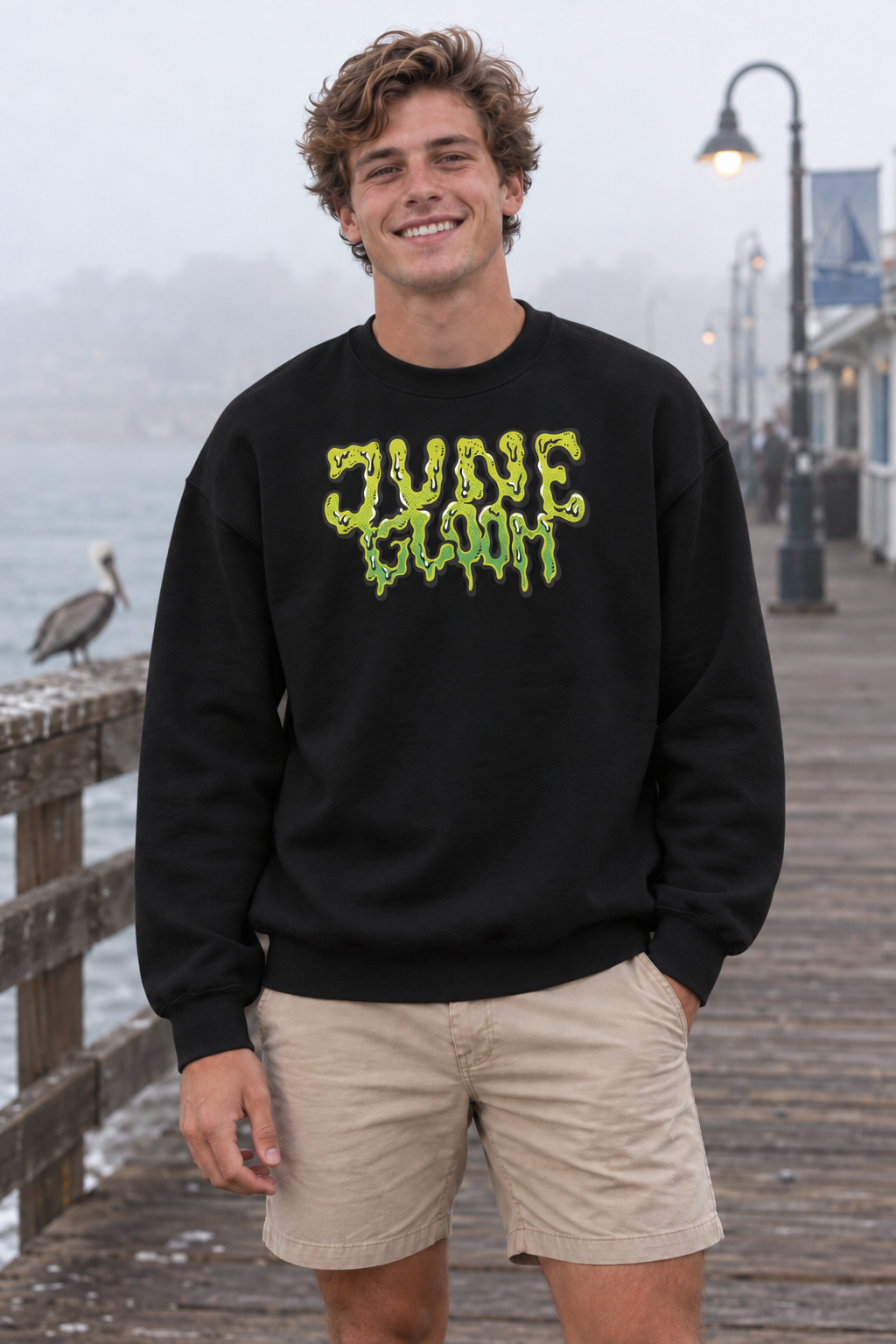 June Gloom Crewneck Sweatshirt - Black
