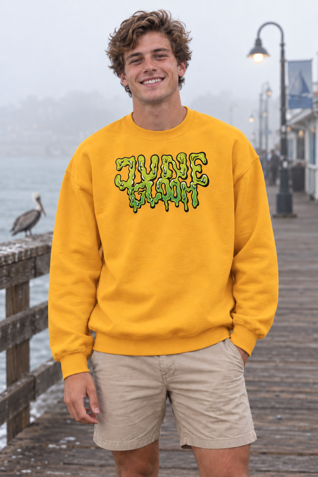 June Gloom Crewneck Sweatshirt - Gold