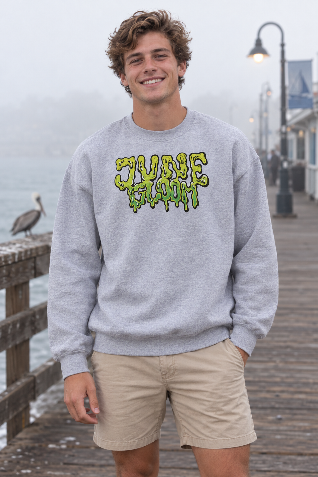 June Gloom Crewneck Sweatshirt - Sport Grey