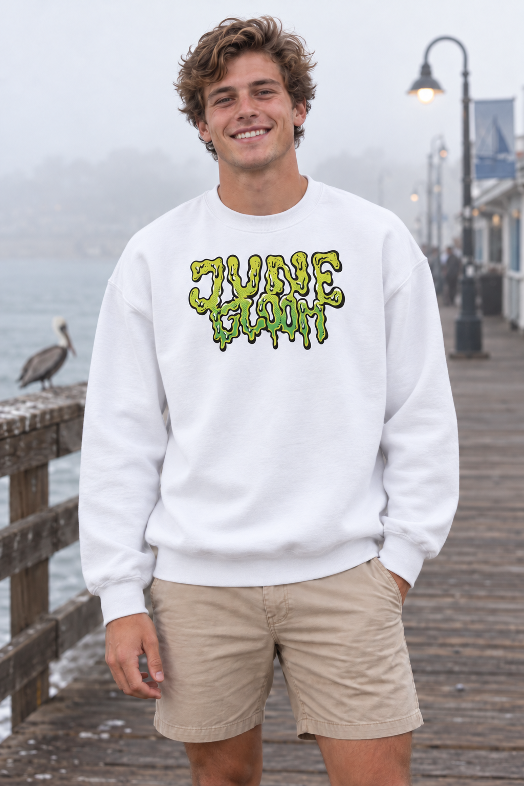 June Gloom Crewneck Sweatshirt - White