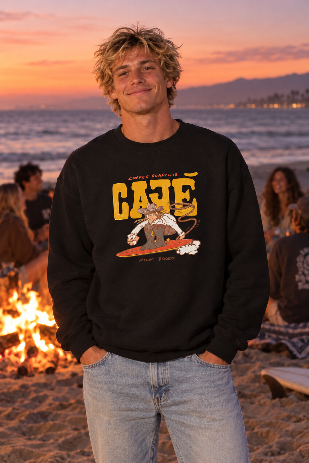 Kook Rodeo Crewneck Sweatshirt - Black