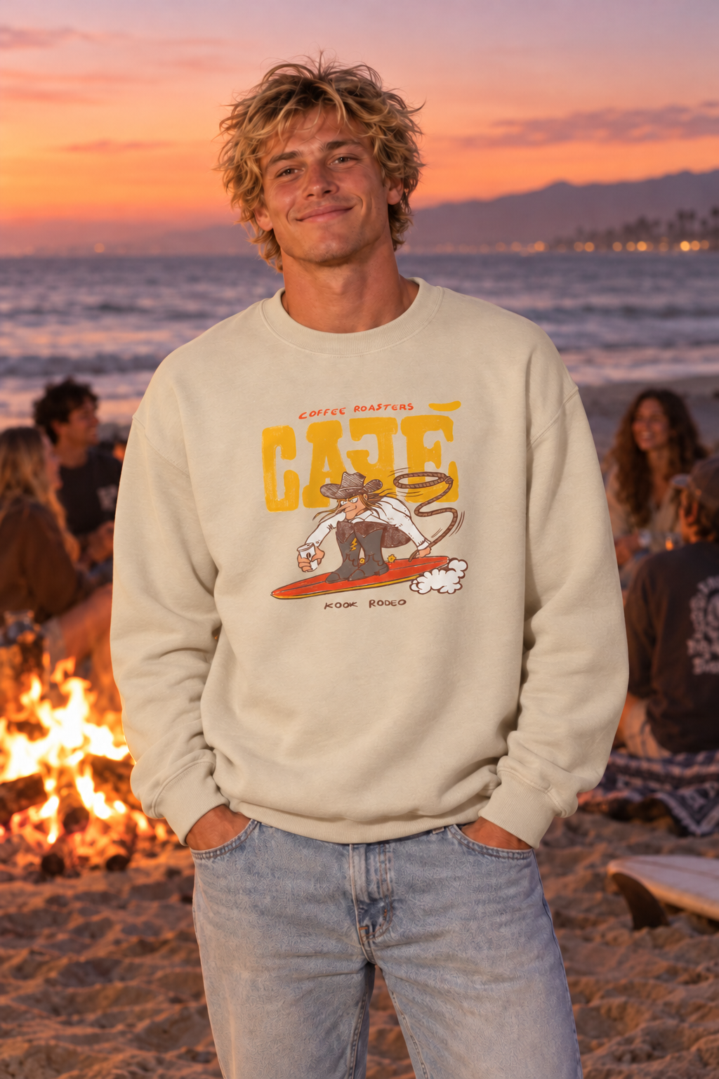 Kook Rodeo Crewneck Sweatshirt - Sand