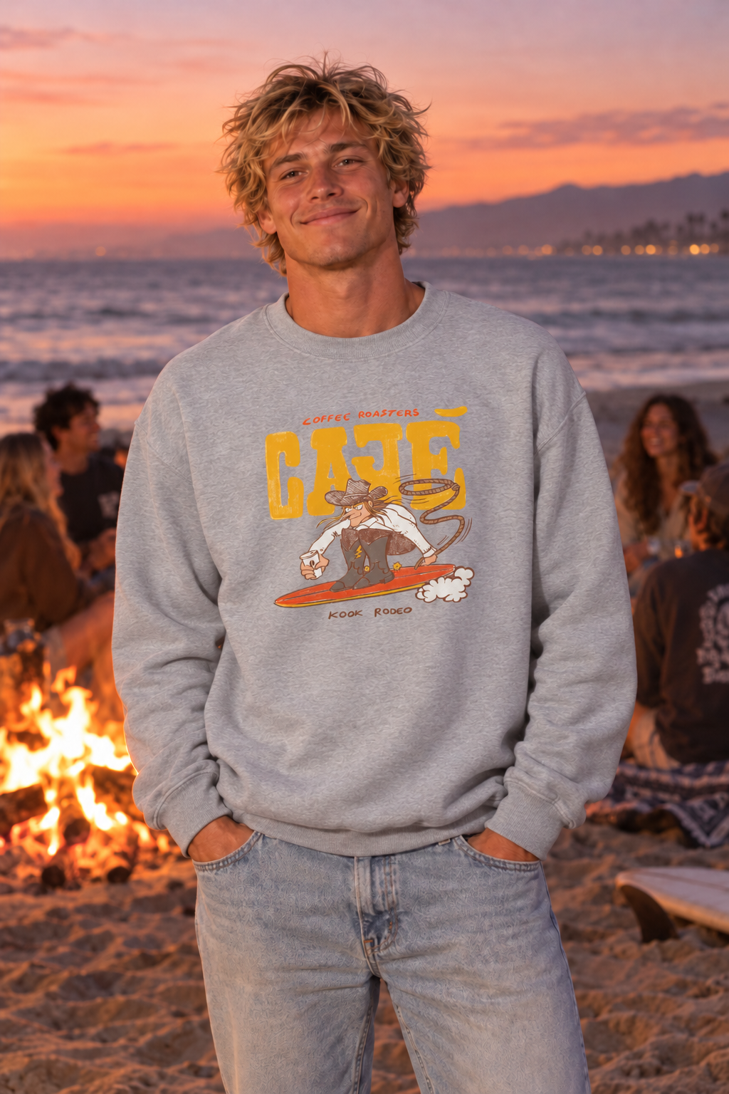 Kook Rodeo Crewneck Sweatshirt - Sport Grey