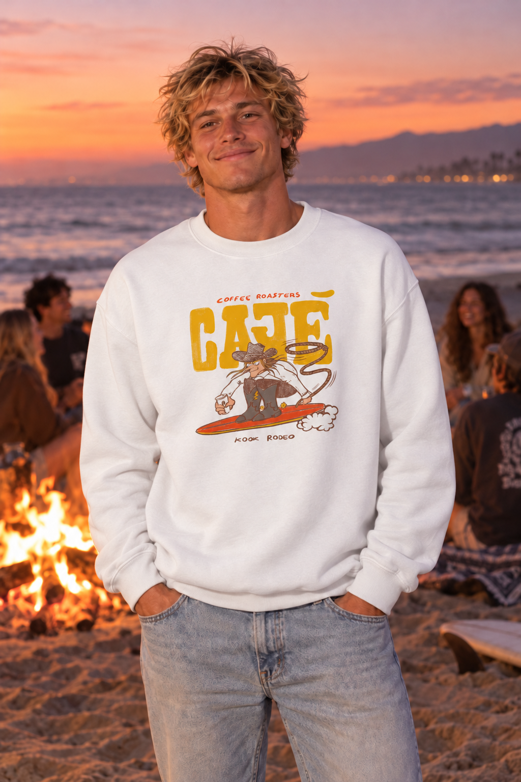 Kook Rodeo Crewneck Sweatshirt - White