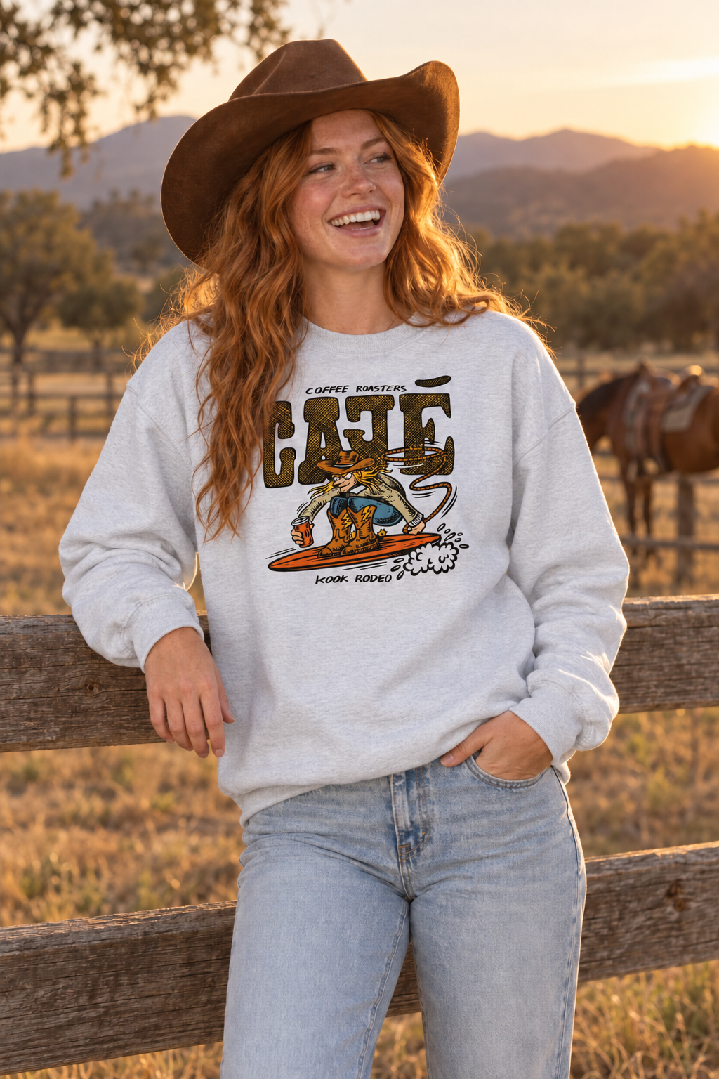 Kook Rodeo V2 Crewneck Sweatshirt - Ash