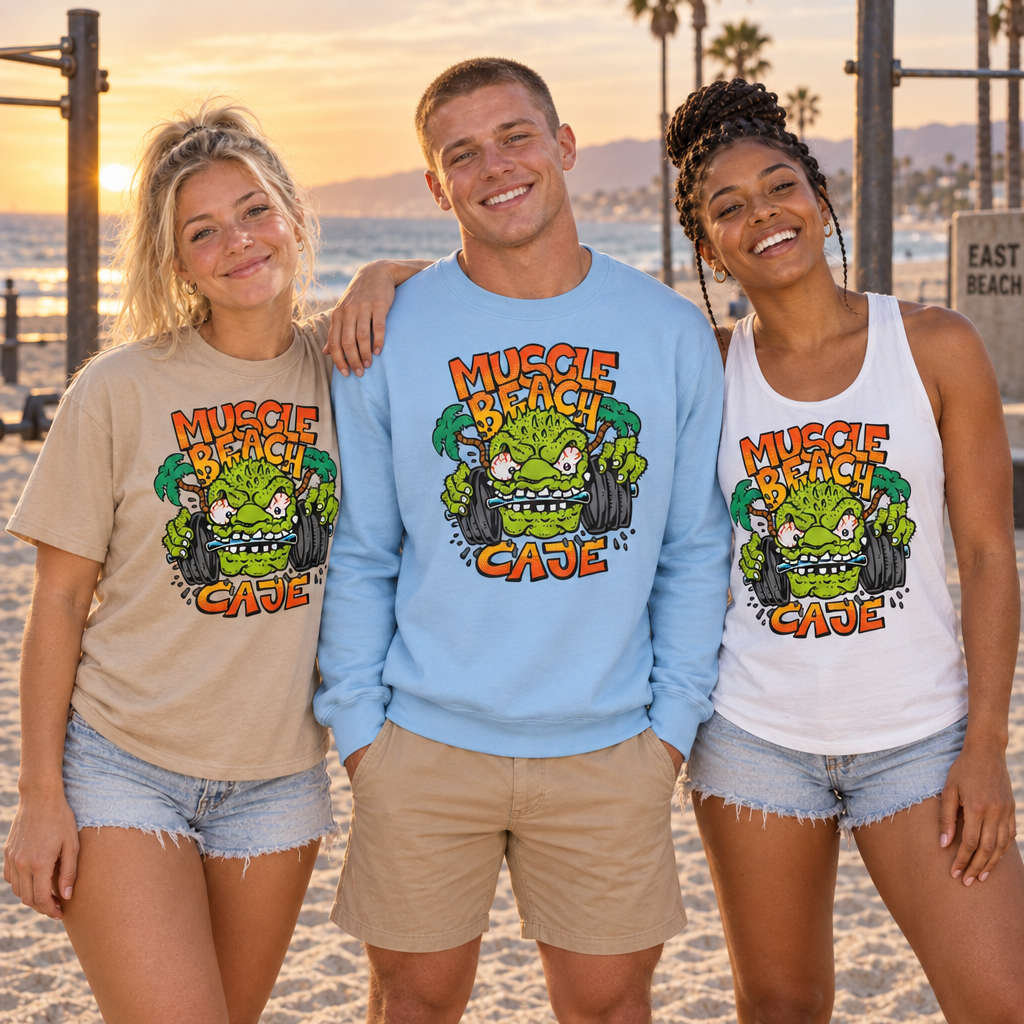 Muscle Beach - Group (T-Shirt, Crewneck Sweatshirt and Tank Top)