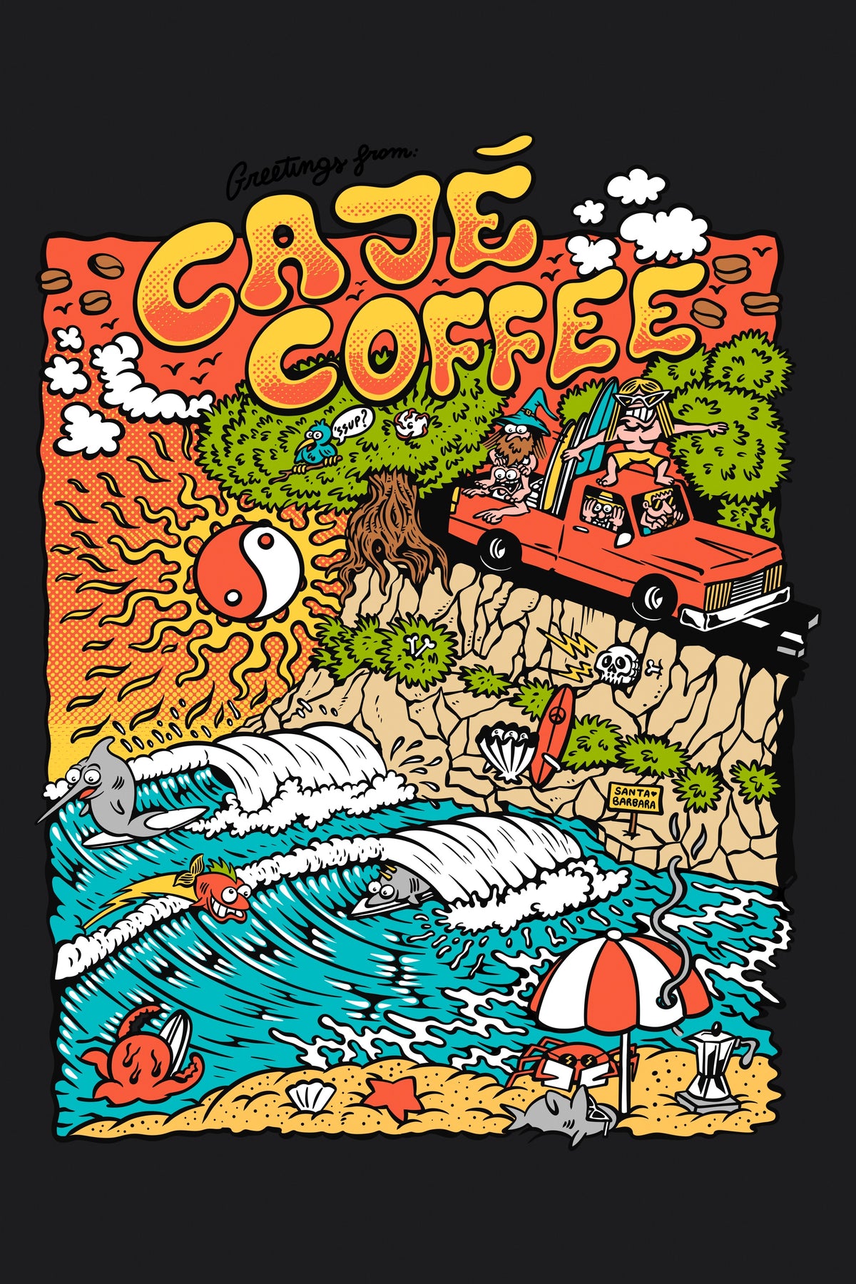 Santa Barbara Beach - Graphic close-up