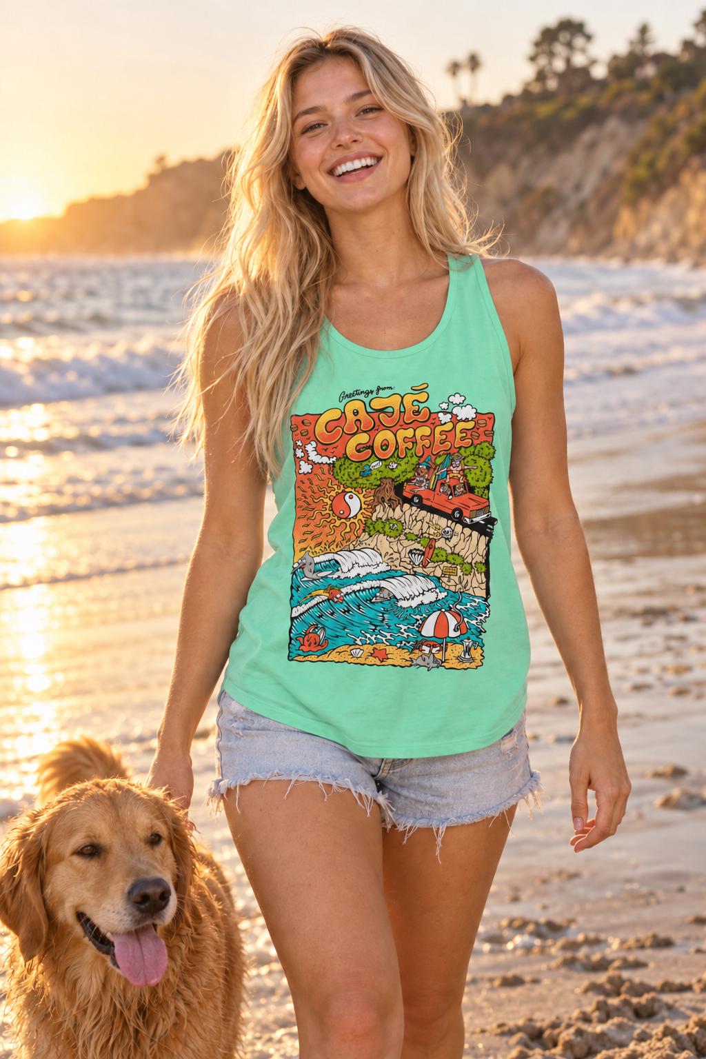 Santa Barbara Beach Tank Top - Mint