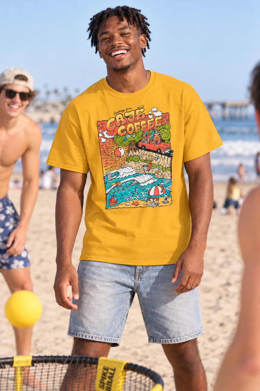 Santa Barbara Beach T-Shirt - Gold