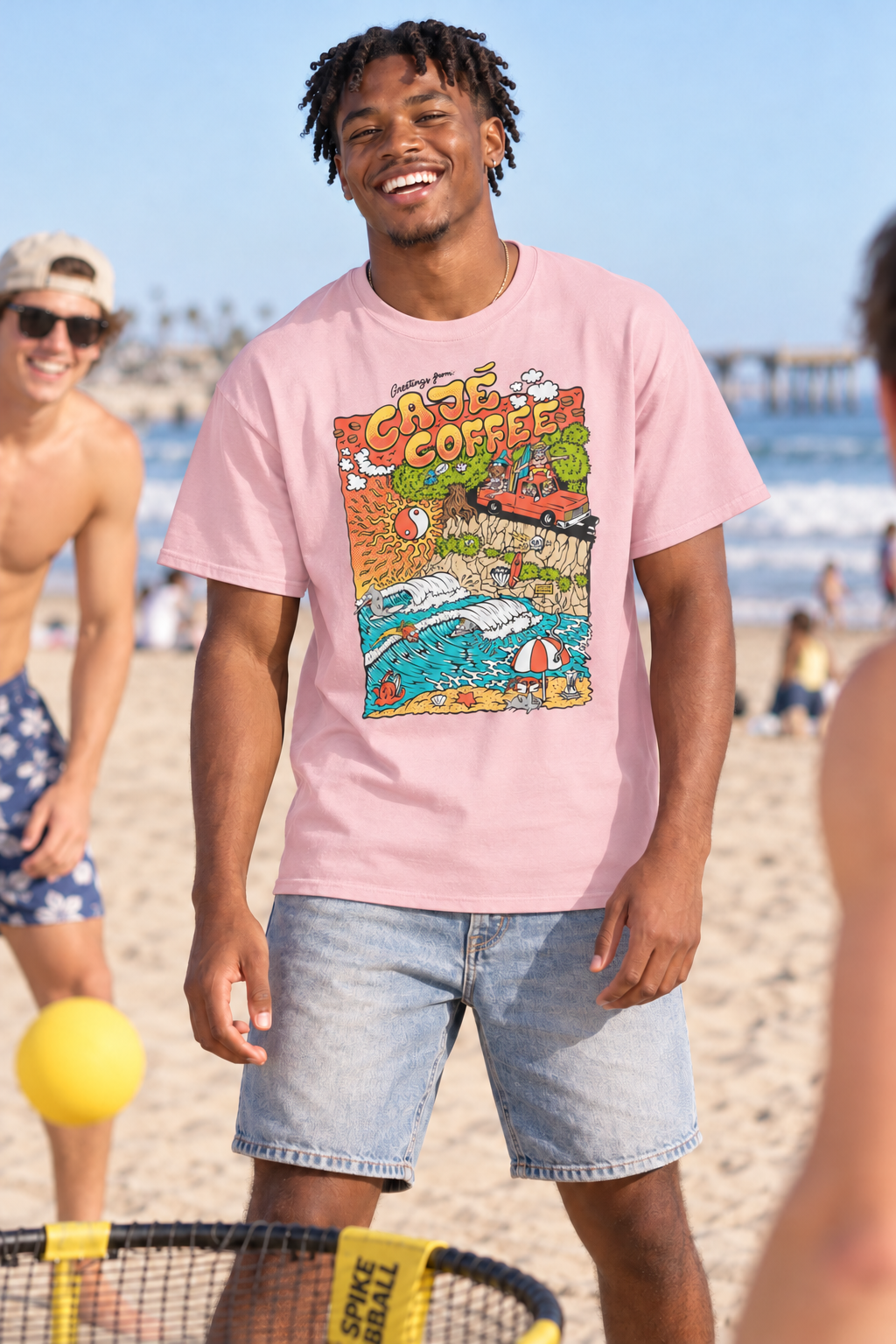 Santa Barbara Beach T-Shirt - Light Pink