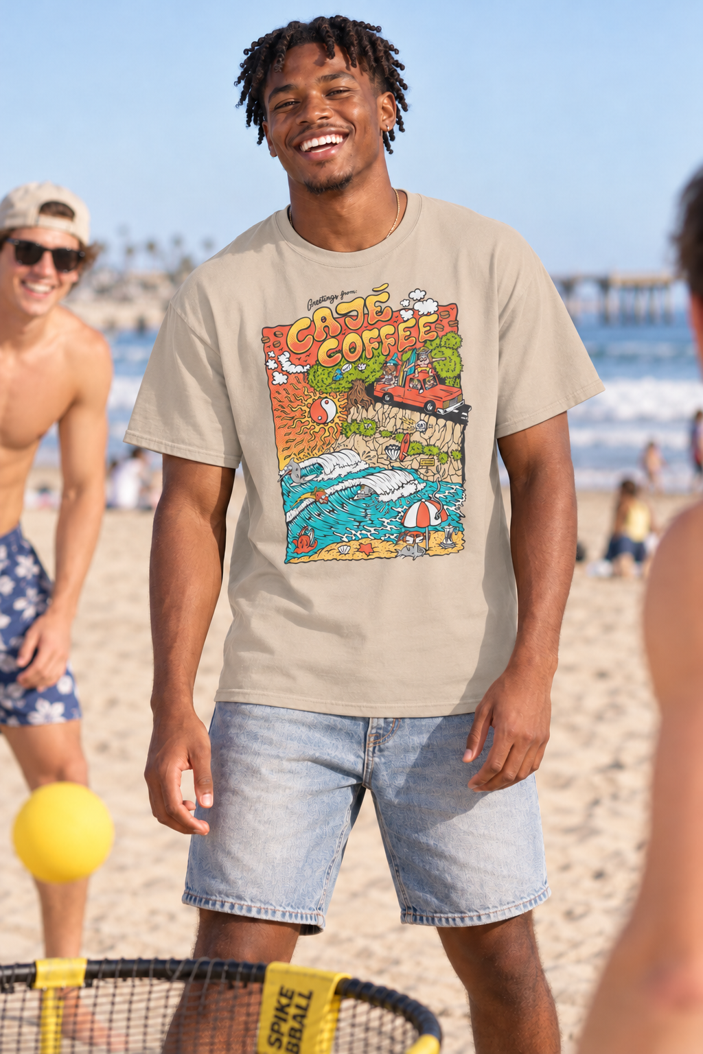 Santa Barbara Beach T-Shirt - Sand