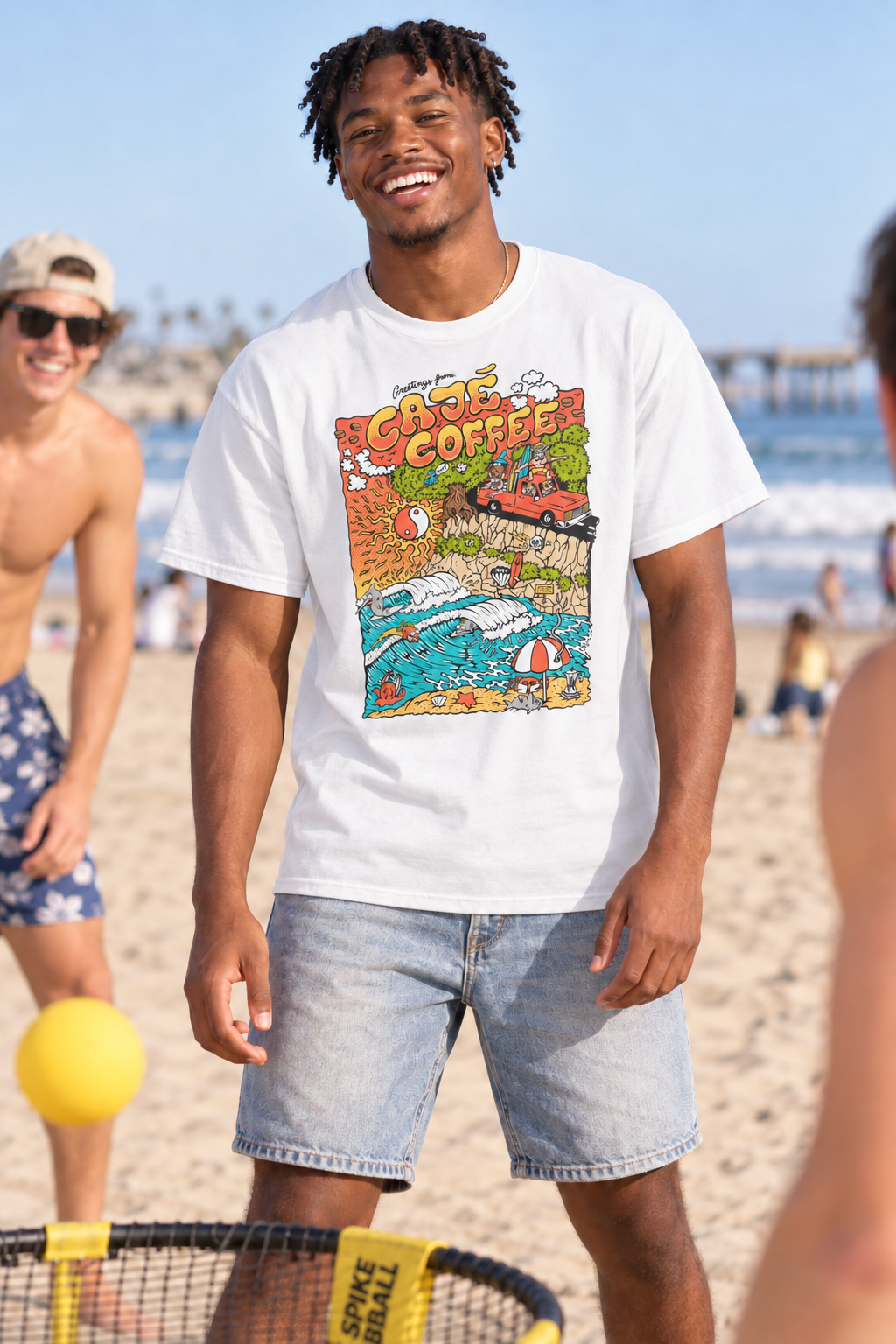 Santa Barbara Beach T-Shirt - White