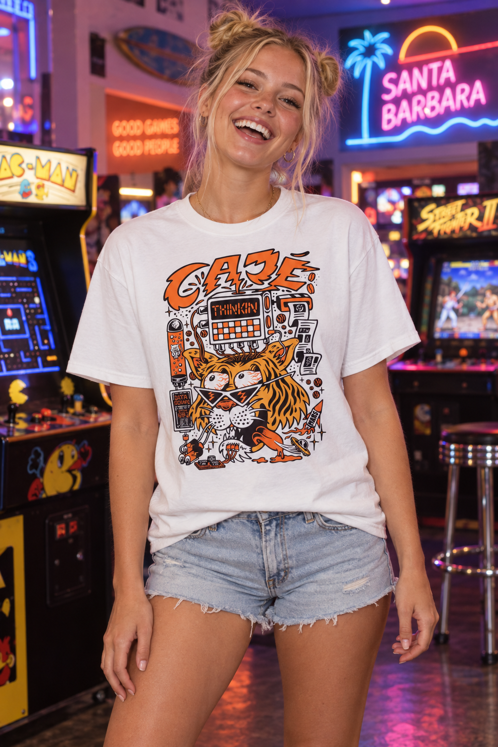 Thinkin' Tiger T-Shirt - White